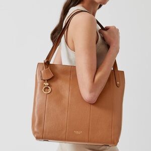 NWT Radley London Eaton Mews - Large Zip Top Tote Medium Brown